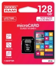 Pami MicroSD SDHC GOODRAM Class 10 UHS I + adapter, 128GB