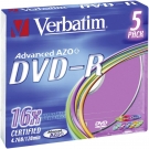 Dysk DVD+R/ - R VERBATIM 4,7 GB, DVD - R slim