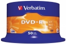 Dysk DVD+R/ - R VERBATIM 4,7 GB, DVD - R / cake 50 szt.