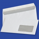 Koperty samoklejce Format DL - 110 x 220 mm, biae, DL HK okno prawe / 1000 szt.