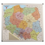 Mapa Polski magnet. ram.alu.B1.90x100