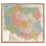Mapa Polski szpilkowa rama MDF 90x100