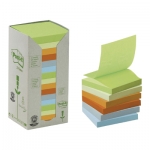 Bloczki ekologiczne Post-it® Z-notes R330 - 1RPT, pastelowe,76 x 76 mm