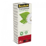Tamy Scotch&reg; zestaw 9szt. Transparent A greener choice, przezroczyste, 19mm33m  w kartonowej wiey