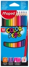 Kredki trjktne Colorpeps, 12 kolorw