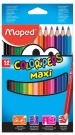 Kredki trjktne Colorpeps maxi 12 kolorw