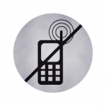Znaczek Avery Zweckform 3228 - Zakaz uywania telefonw komrkowych, samoprzylepny metalizowany