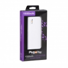 Power Bank PLUG & PLAY 10000MA 2xUSB niebieski/biały
