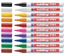 Marker lakierowy Edding 751 z końcówką 1 - 2mm, czerwony
