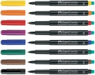 Marker do CD MultiMark z gumk� Faber - Castell S - 0,4 mm, czerwony