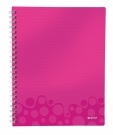 Notatnik z folderem i z przekładkami "Get organized" Leitz WOW A4, w kratkę, różowy